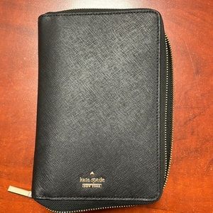 Black Kate spade planner wallet.